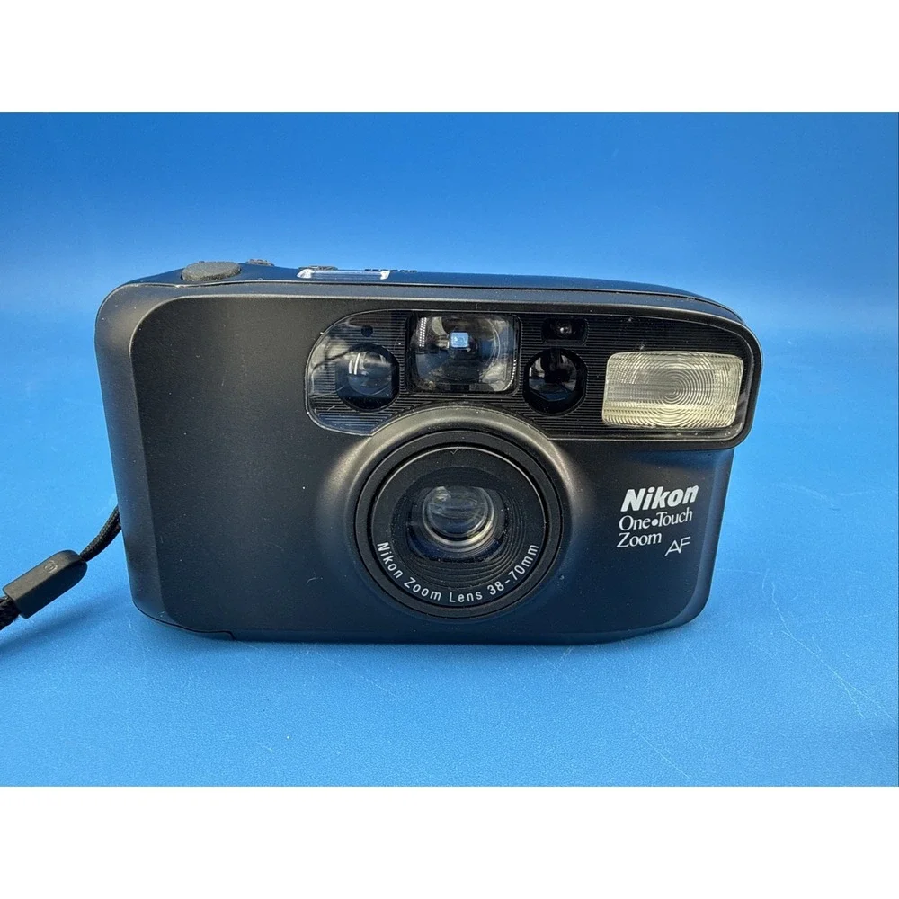 Nikon One Touch Zoom AF 35mm Point & Shoot Film Camera w/ Strap, Black